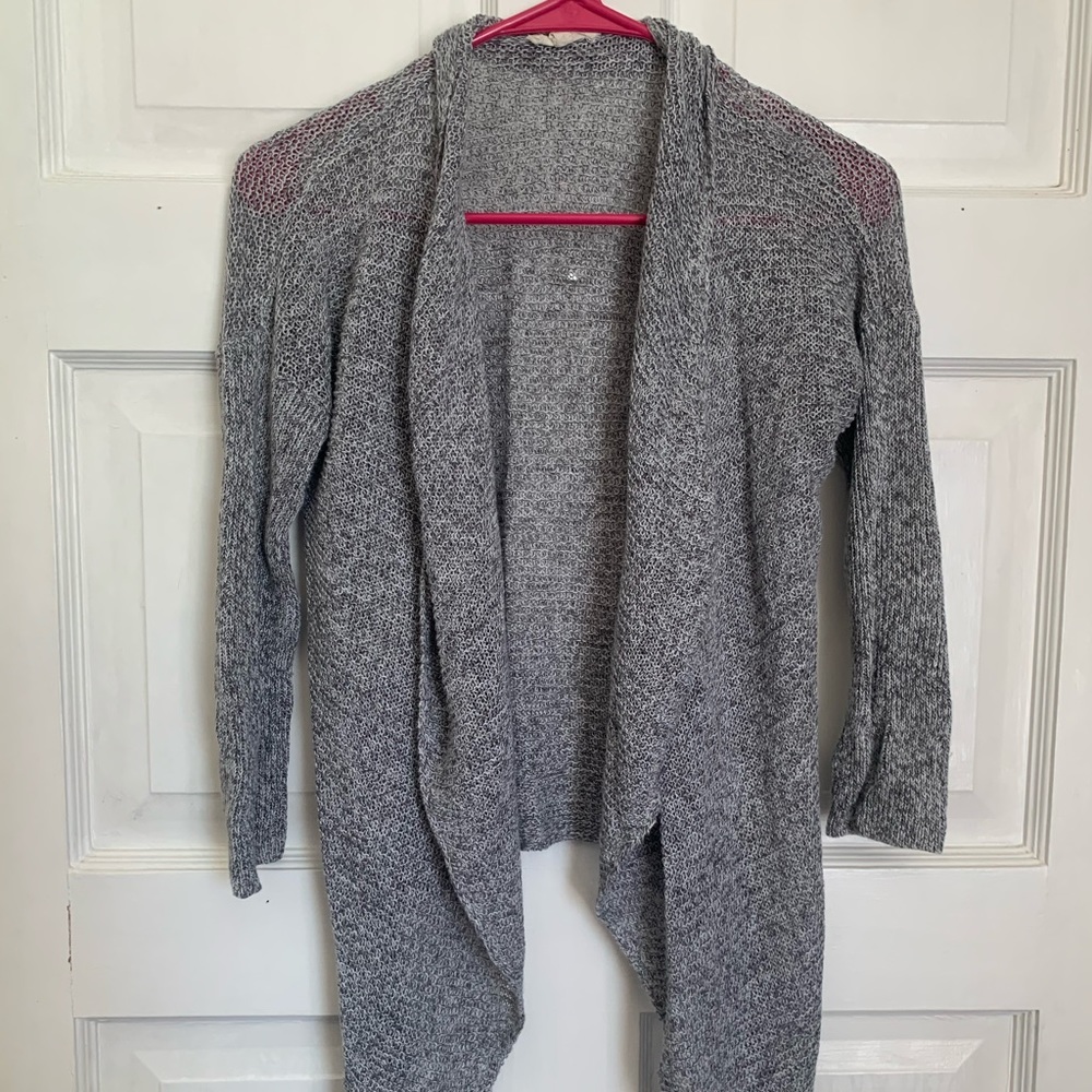 Eileen Fisher Petite Grey Knitted Cardigan PP